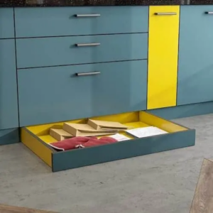Skirting drawers to utilise the dead space beneath